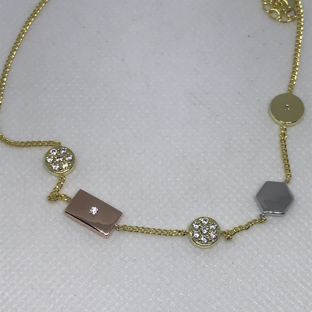 Jules Smith Tiny Shape Multi-Color Necklace New